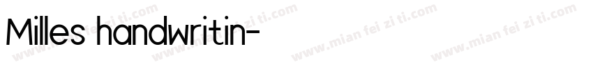 Milles handwritin字体转换